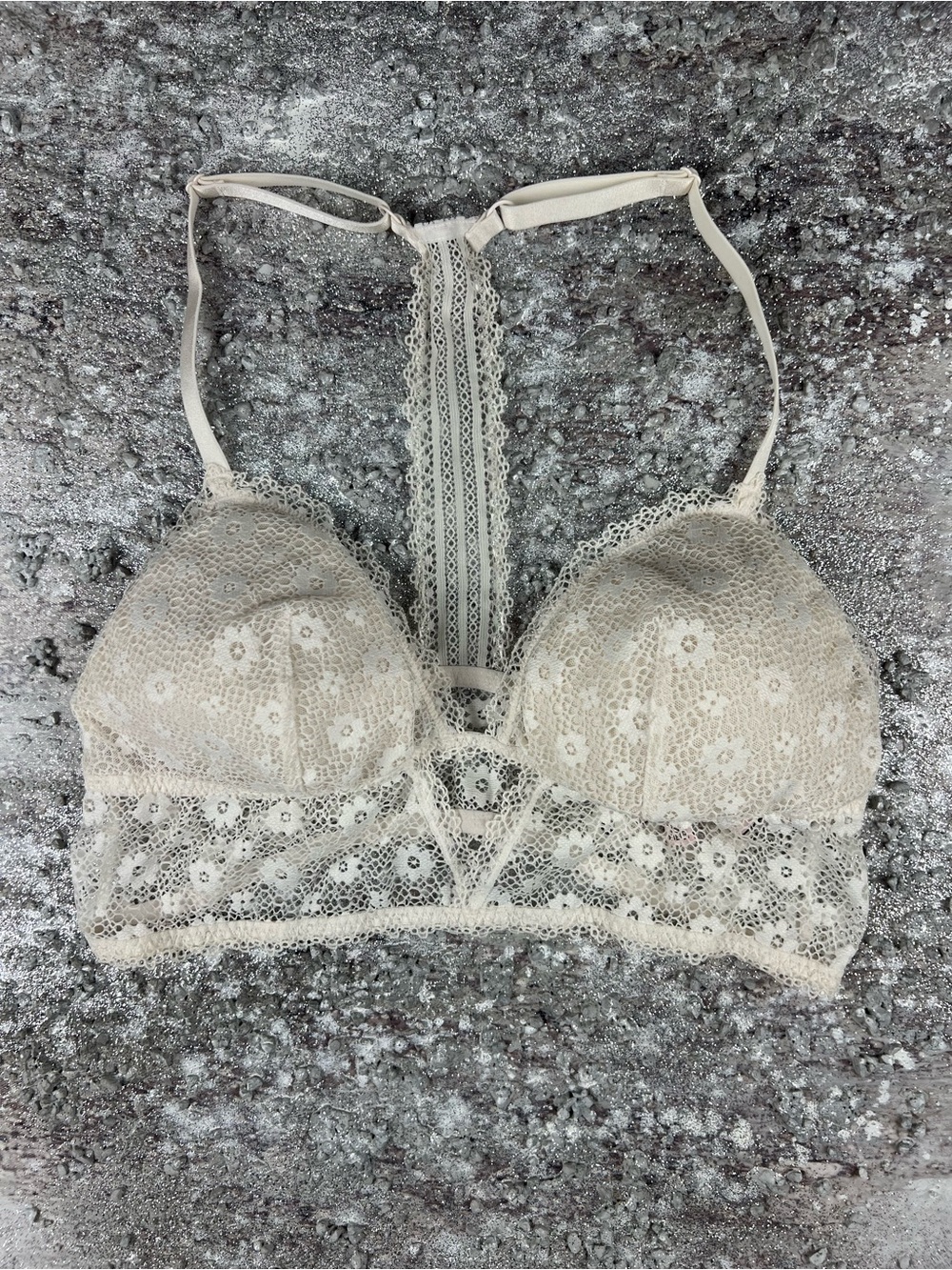 Victoria's Secret  Lace Racerback Bralette ivory XL